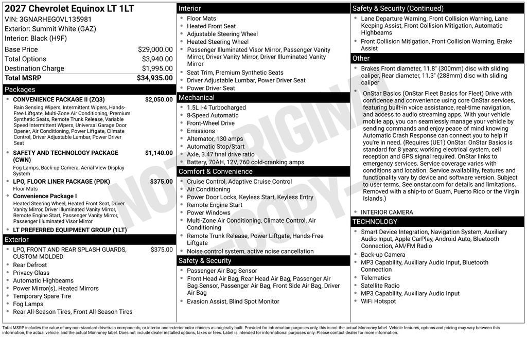 2027 Chevrolet Equinox LT