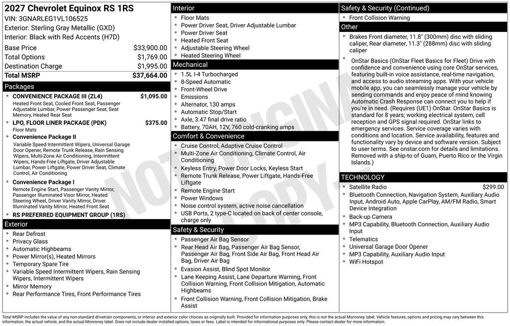 2027 Chevrolet Equinox RS