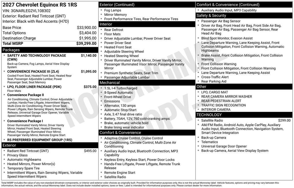 2027 Chevrolet Equinox RS