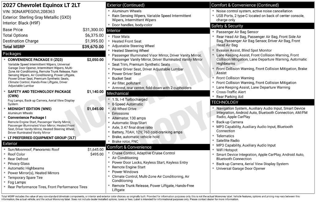 2027 Chevrolet Equinox LT