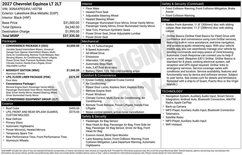 2027 Chevrolet Equinox LT