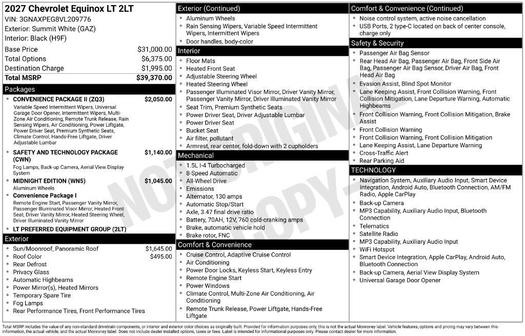 2027 Chevrolet Equinox LT