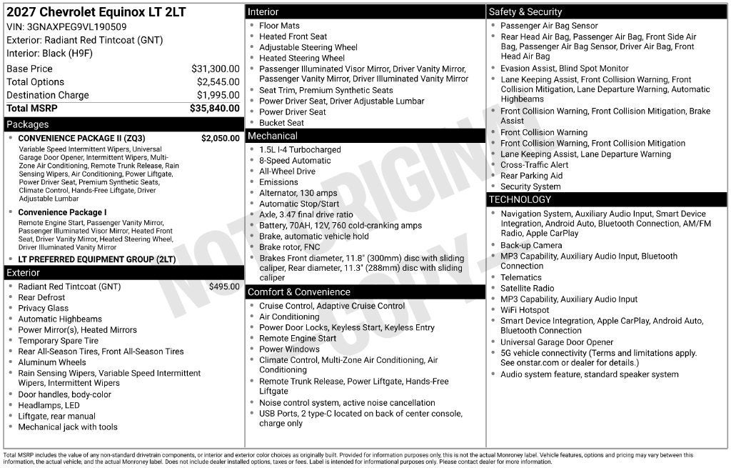2027 Chevrolet Equinox LT