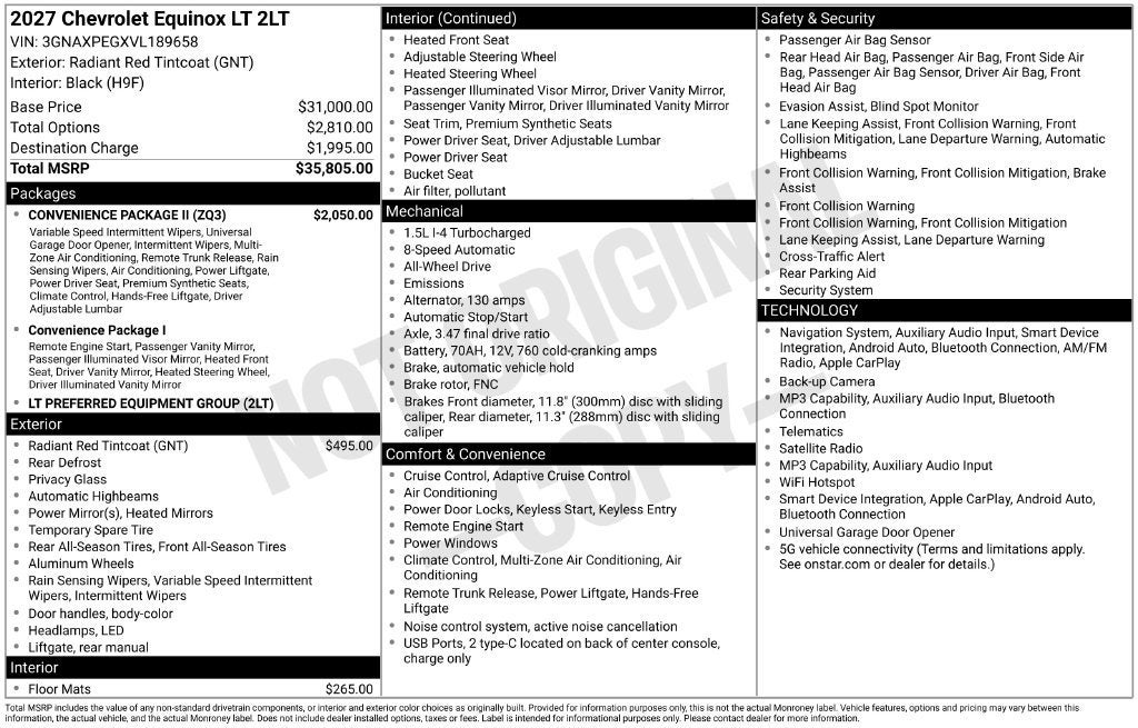 2027 Chevrolet Equinox LT