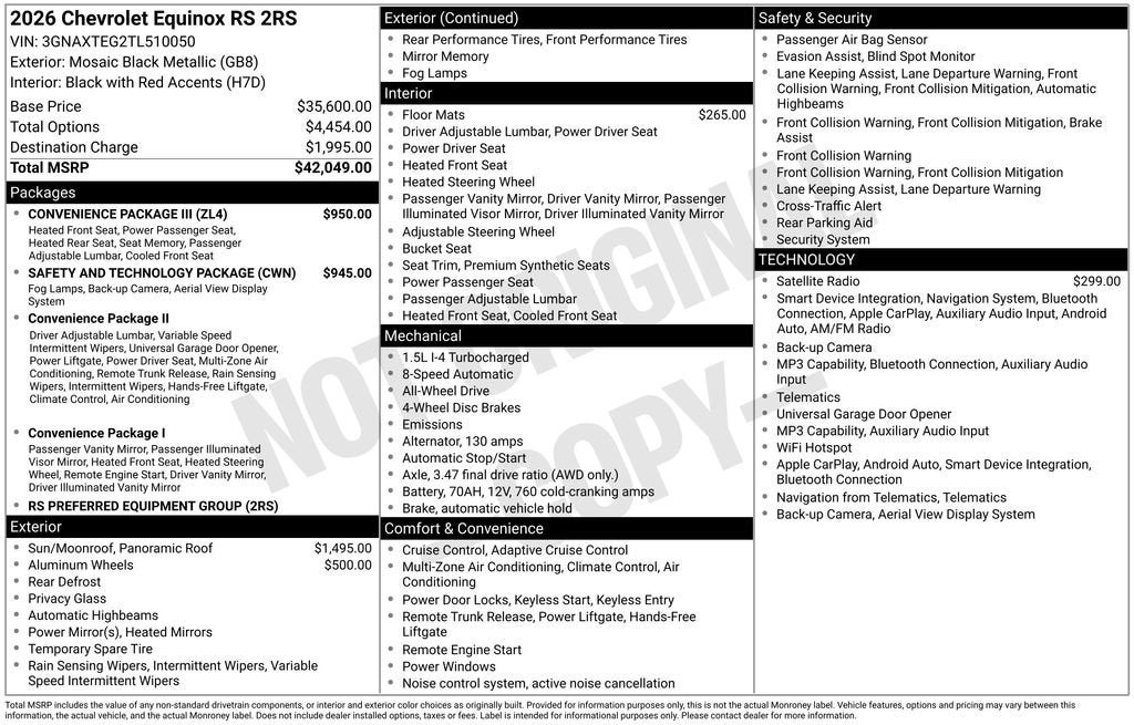 2026 Chevrolet Equinox RS