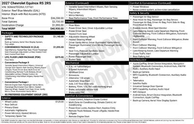2027 Chevrolet Equinox RS