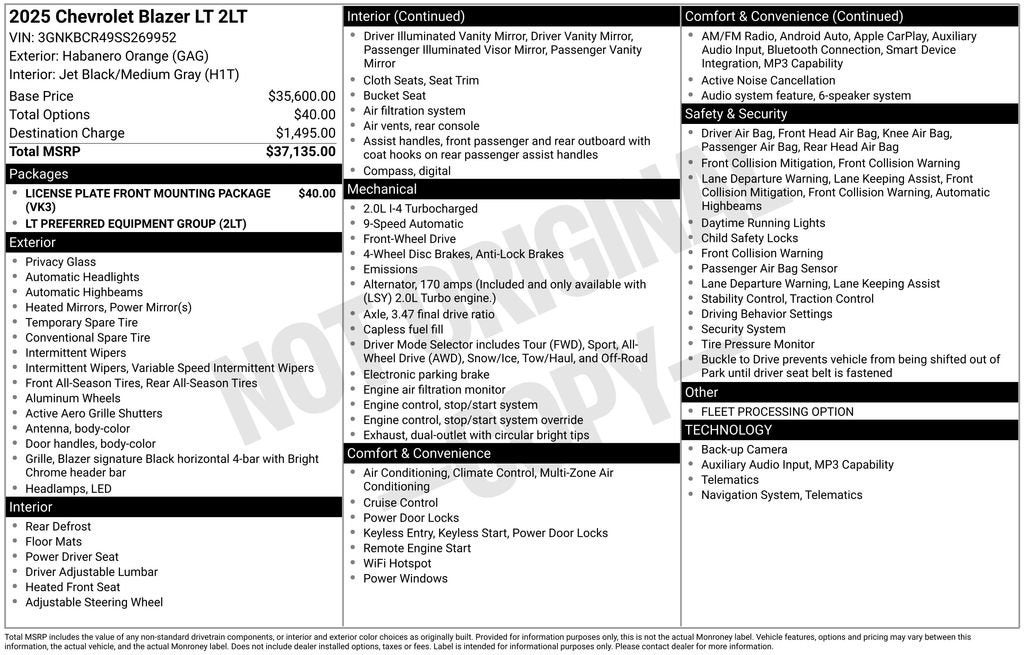 2025 Chevrolet Blazer 2LT