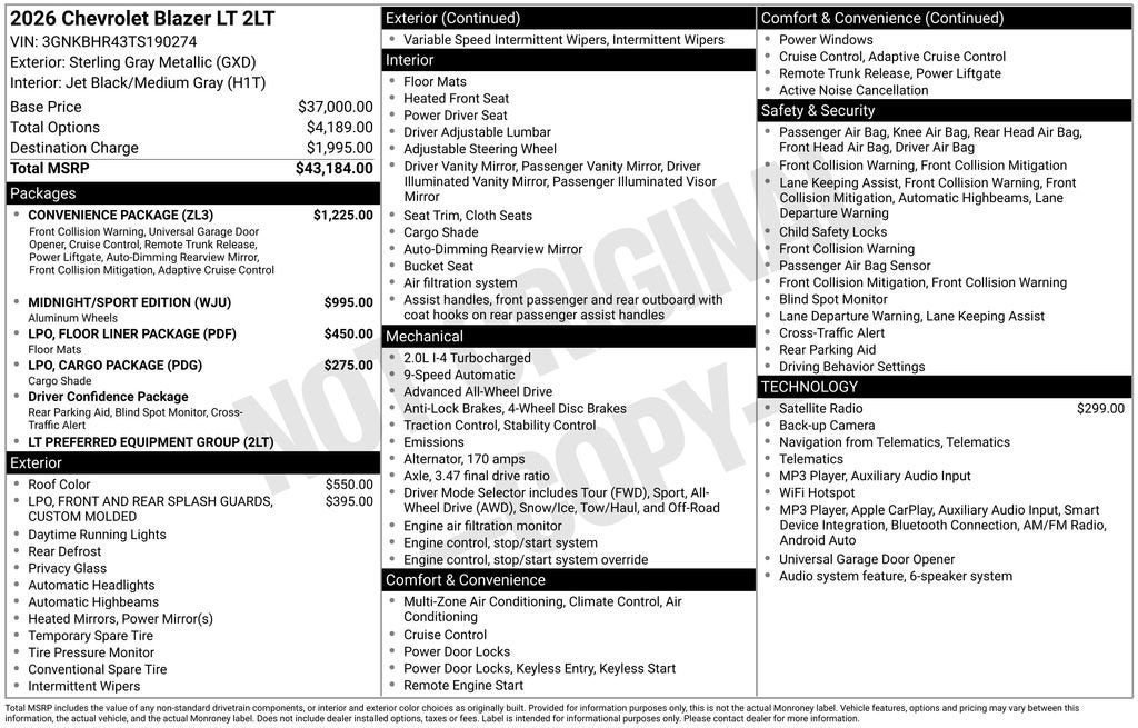 2026 Chevrolet Blazer 2LT