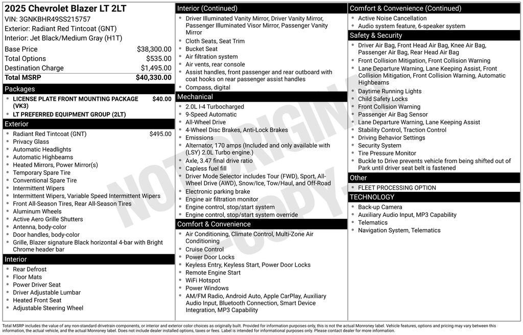 2025 Chevrolet Blazer 2LT