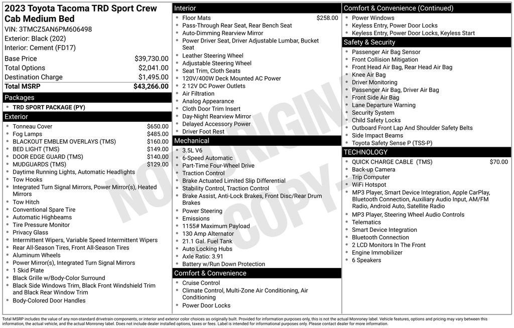 2023 Toyota Tacoma TRD Sport