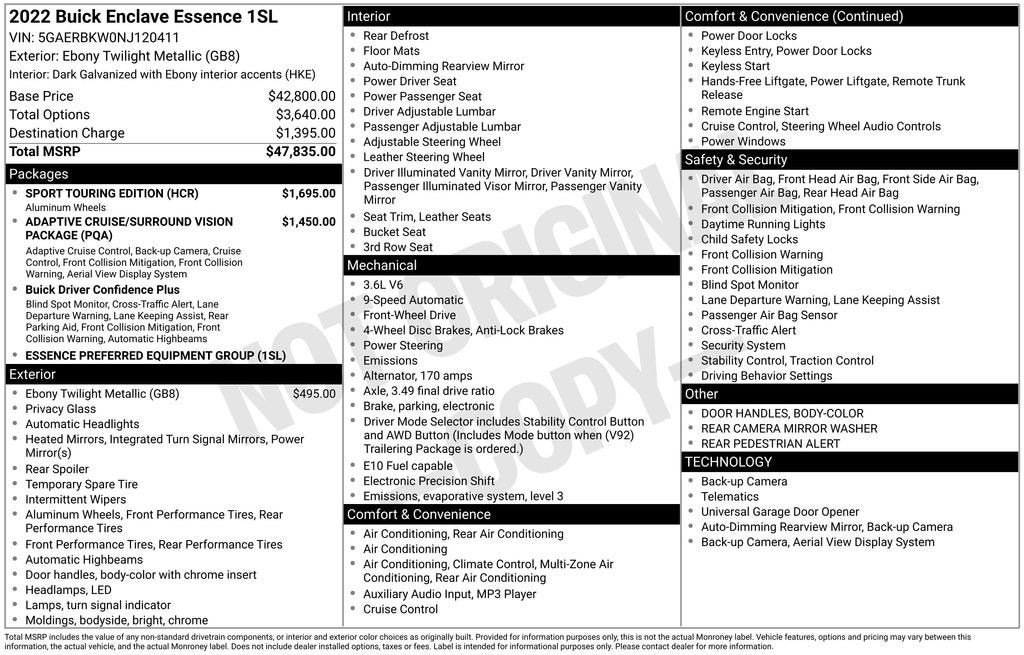 2022 Buick Enclave Essence