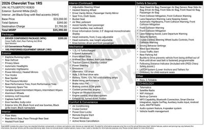 2026 Chevrolet Trax 1RS