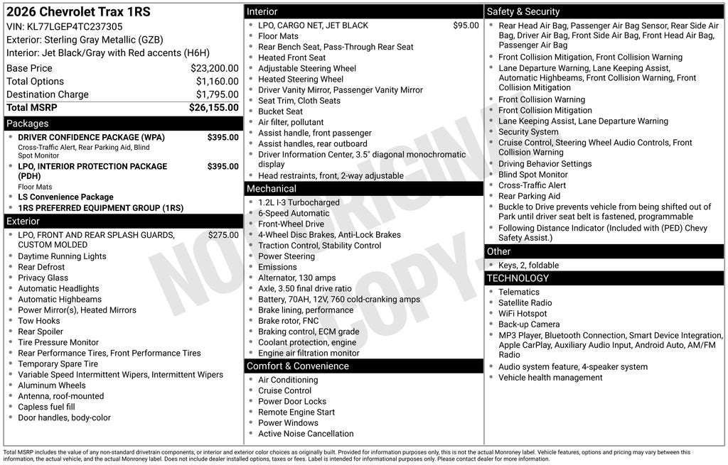 2026 Chevrolet Trax 1RS
