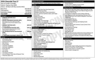 2026 Chevrolet Trax LT
