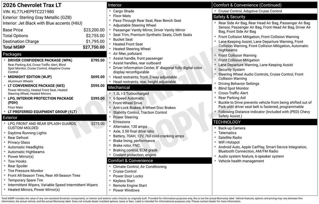 2026 Chevrolet Trax LT