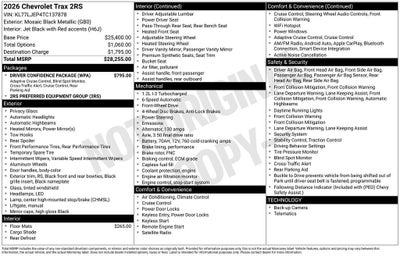 2026 Chevrolet Trax 2RS