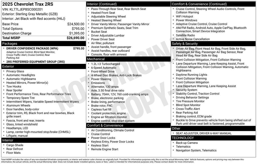 2025 Chevrolet Trax 2RS