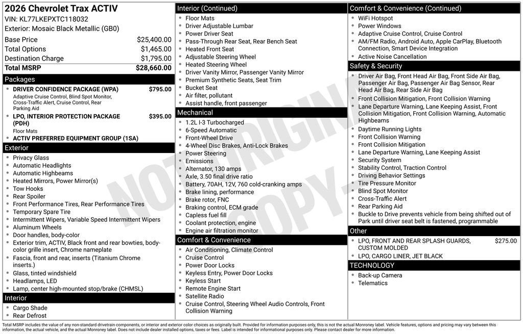 2026 Chevrolet Trax ACTIV