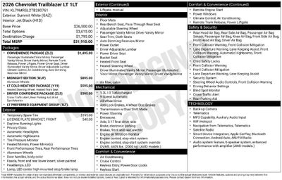 2026 Chevrolet Trailblazer LT