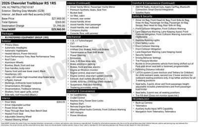 2026 Chevrolet Trailblazer RS