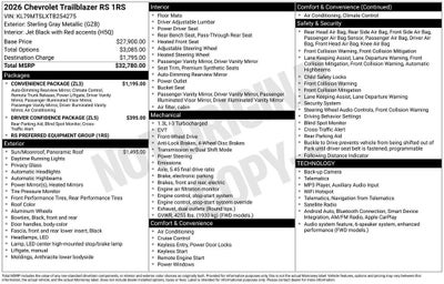 2026 Chevrolet Trailblazer RS